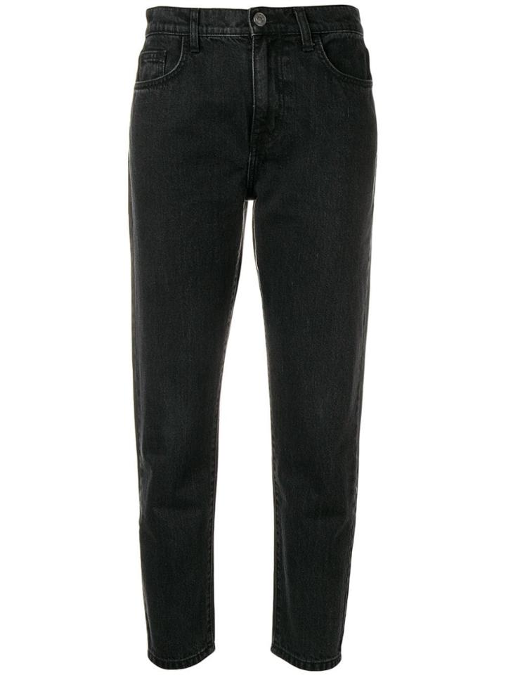 Current/elliott Cropped Tapered Jeans - Grey