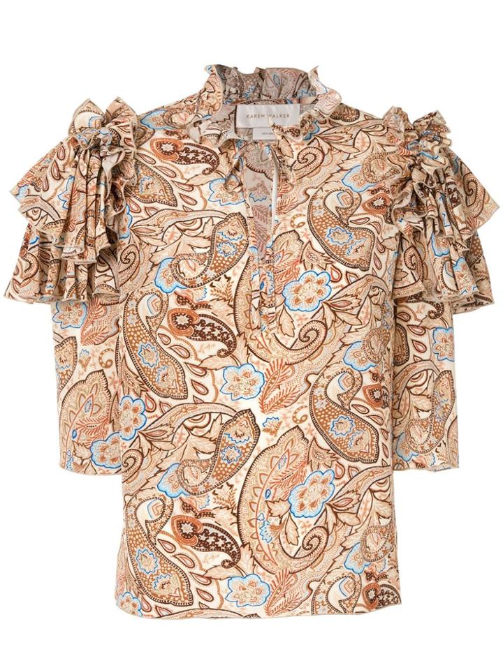 Karen Walker Lydia Blouse - Brown