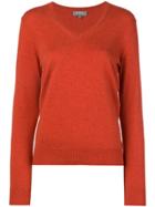 N.peal V Neck Knitted Sweater - Yellow & Orange