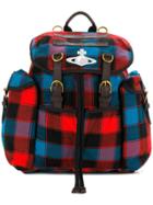 Vivienne Westwood Check Print Backpack - Blue