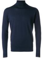 John Smedley Fitted Turtle-neck Sweater - Blue