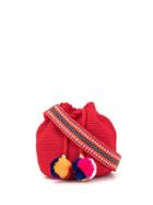 Soraya Hennessy Mini Mochila Woven Bucket Bag - Red