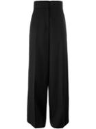 Jil Sander High-waisted Wide-legged Trousers, Women's, Size: 38, Black, Cotton/virgin Wool