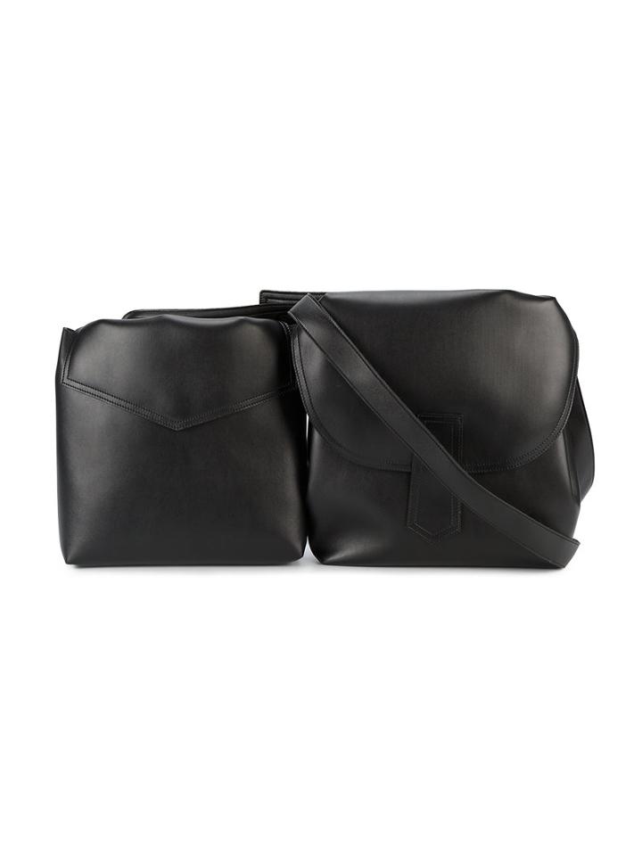 Marni - Two Part Saddle Camera Style Bags - Women - Leather - One Size, Black, Leather