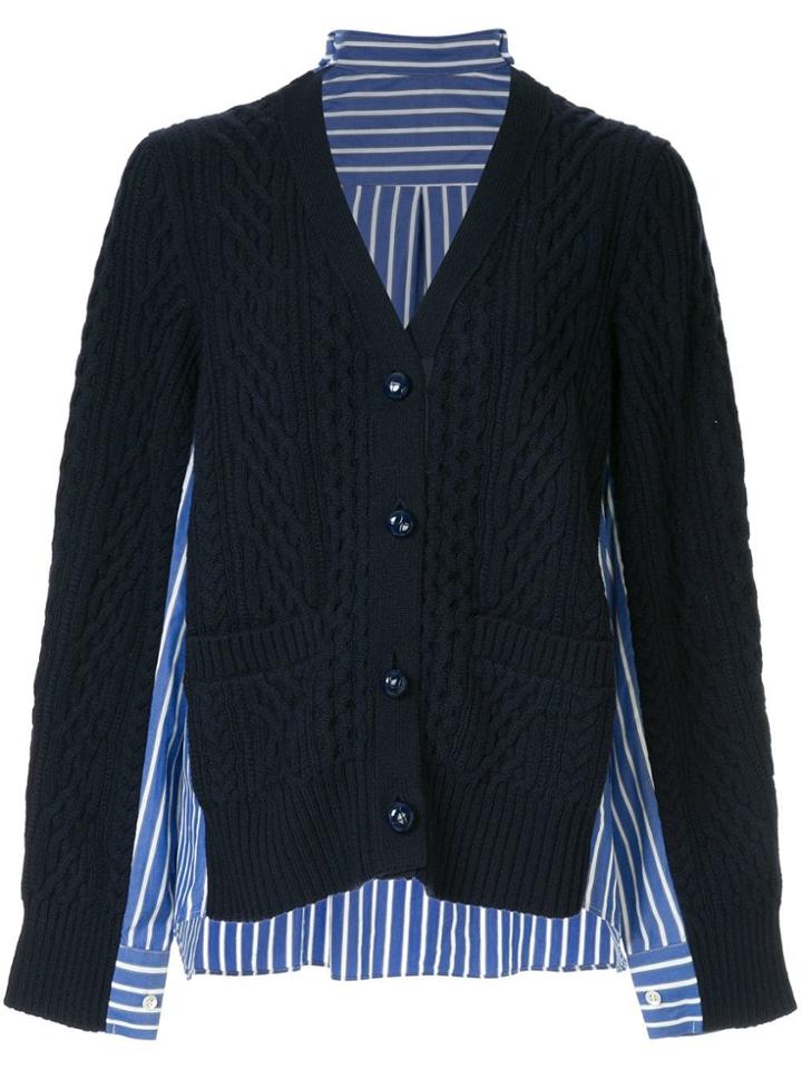 Sacai Button-up Cardigan - Blue
