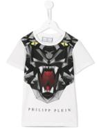 Philipp Plein Kids 'angry Eyes' T-shirt, Boy's, Size: 6 Yrs, White