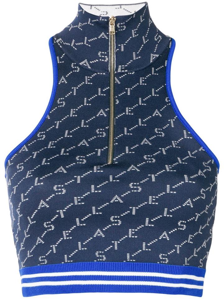Stella Mccartney Logo Printed Tank Top - Blue