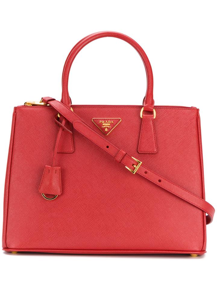 Prada Medium Galleria Tote Bag - Red