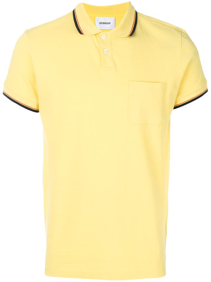 Dondup Tip Collar Polo Shirt - Yellow & Orange