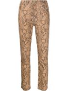 Frame Snakeskin-effect Jeans - Brown