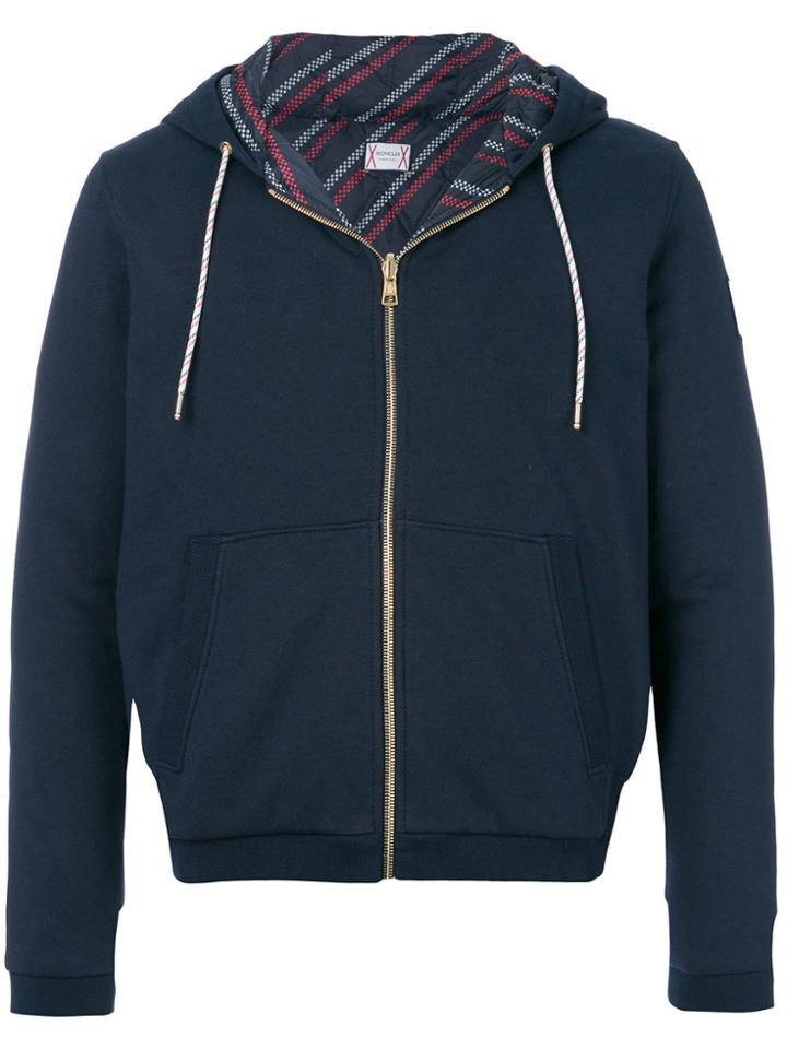 Moncler Gamme Bleu Maglia Zipped Hoodie - Blue