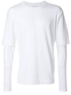 Helmut Lang - Crew Neck Layered T-shirt - Men - Cotton/spandex/elastane - Xl, White, Cotton/spandex/elastane