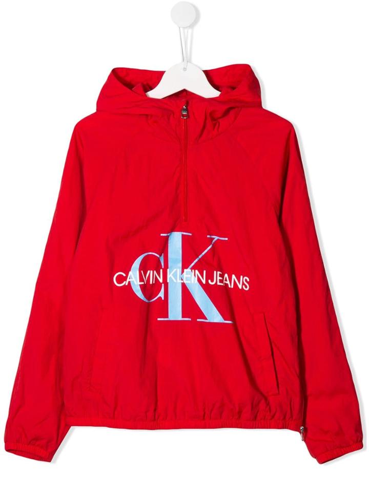 Calvin Klein Kids Logo Hoodie - Red
