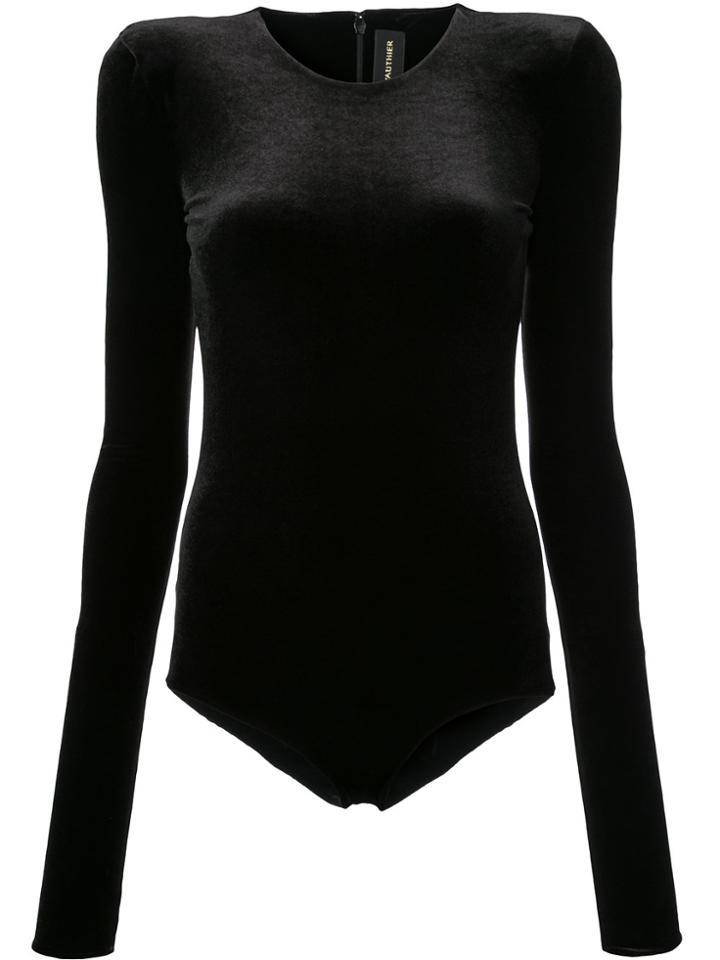 Alexandre Vauthier Velvet Bodysuit - Black