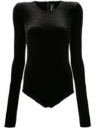 Alexandre Vauthier Velvet Bodysuit - Black