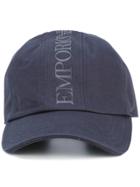 Emporio Armani Logo Print Baseball Cap - Blue
