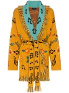 Alanui Musical Note Cashmere Belted Cardigan - Orange