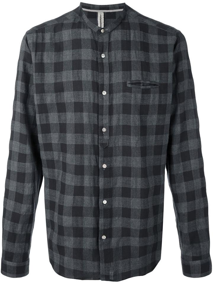 Dnl Checked Wide Fit Shirt, Men's, Size: 41, Grey, Cotton/polyester/ramie