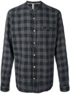 Dnl Checked Wide Fit Shirt, Men's, Size: 41, Grey, Cotton/polyester/ramie