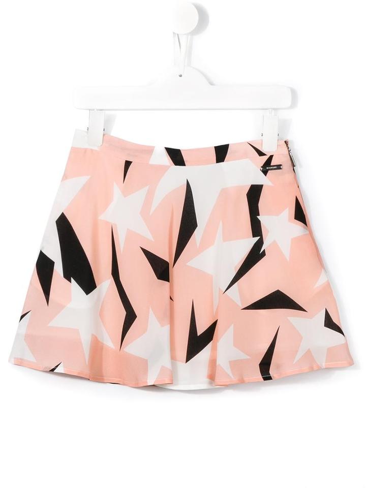 Msgm Kids Star Print Skirt, Girl's, Size: 12 Yrs, Pink/purple