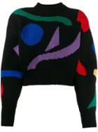 Attico Colour Blocked Knitted Jumper - Black