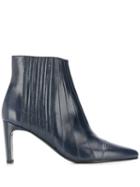 Michel Vivien Auburn Panelled Boots - Blue