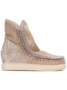 Mou Whipstitched Ankle Boots - Neutrals