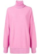 Calvin Klein 205w39nyc Oversized Embroidered Turtleneck Sweater - Pink