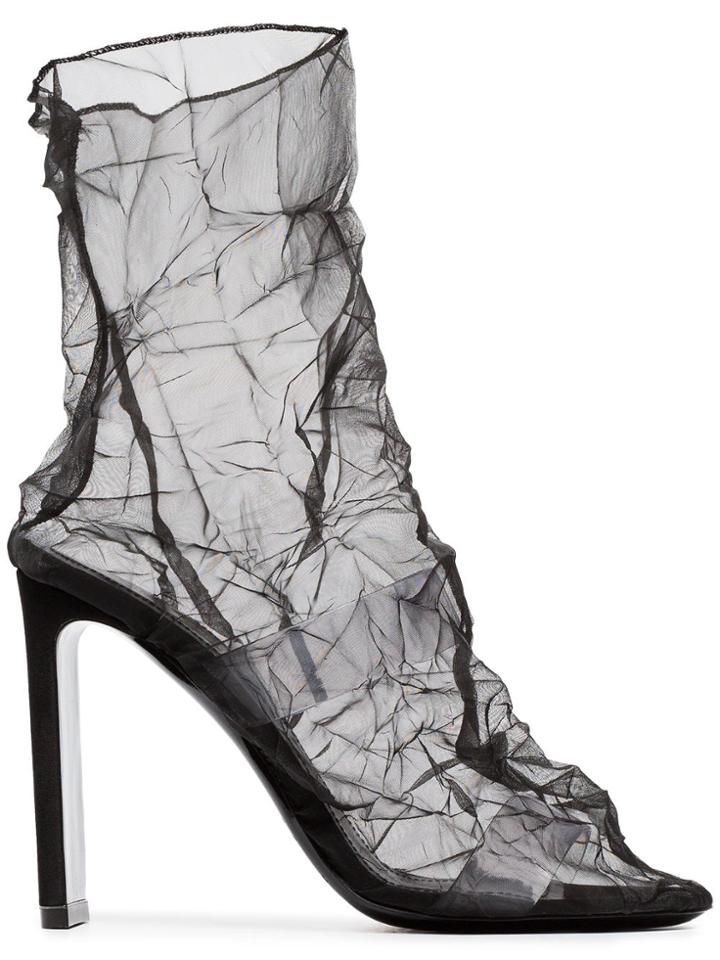 Nicholas Kirkwood Black D'arcy 105 Mesh Leather Ankle Boots