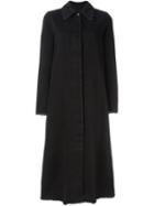 Mm6 Maison Margiela Raw Edge Denim Coat, Women's, Size: 38, Black, Cotton