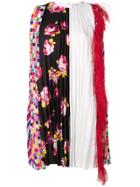 Msgm Pleated Straight Dress - Multicolour
