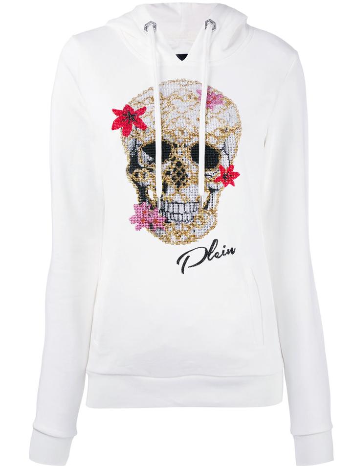Philipp Plein - Date Hoodie - Women - Cotton - M, White, Cotton