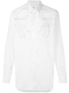 Roberto Cavalli Embroidered Concealed Placket Shirt - White