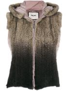 Max & Moi Gradient-effect Knit Cardigan - Brown