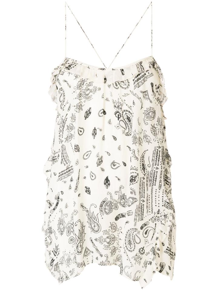 Iro Paisley Print Top - White