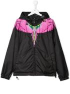 Marcelo Burlon County Of Milan Kids Teen Feather Print Hooded Jacket -