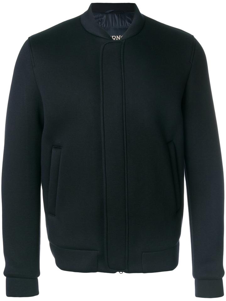 Herno Buttoned Bomber Jacket - Blue