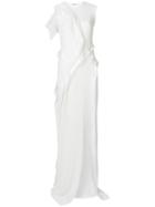 Givenchy Asymmetric Ruffle Dress - White