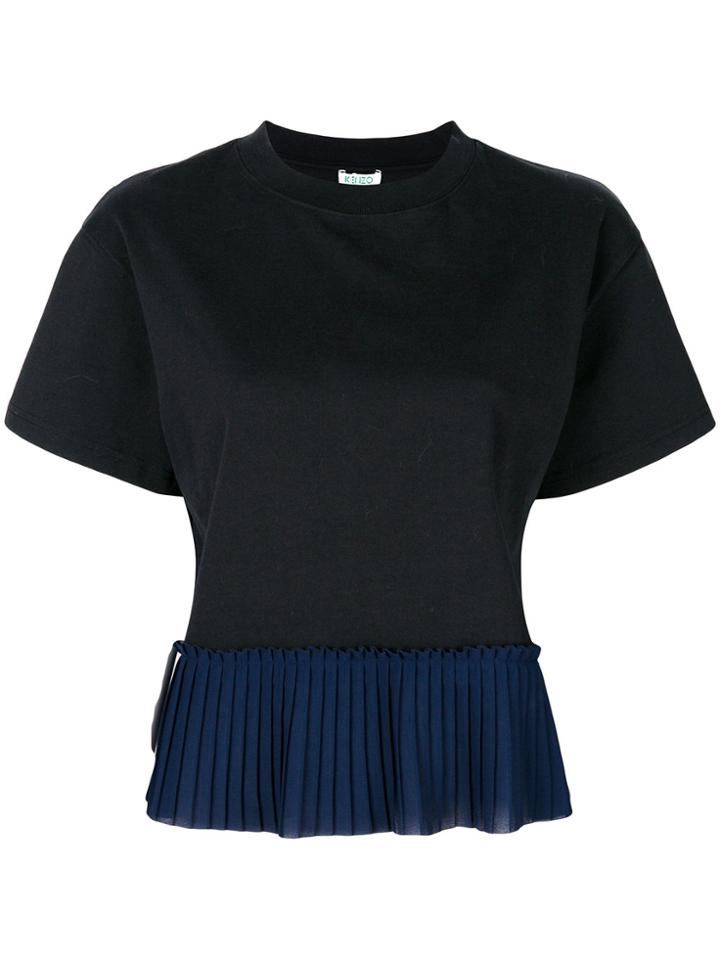 Kenzo Pleated Hem T-shirt - Black