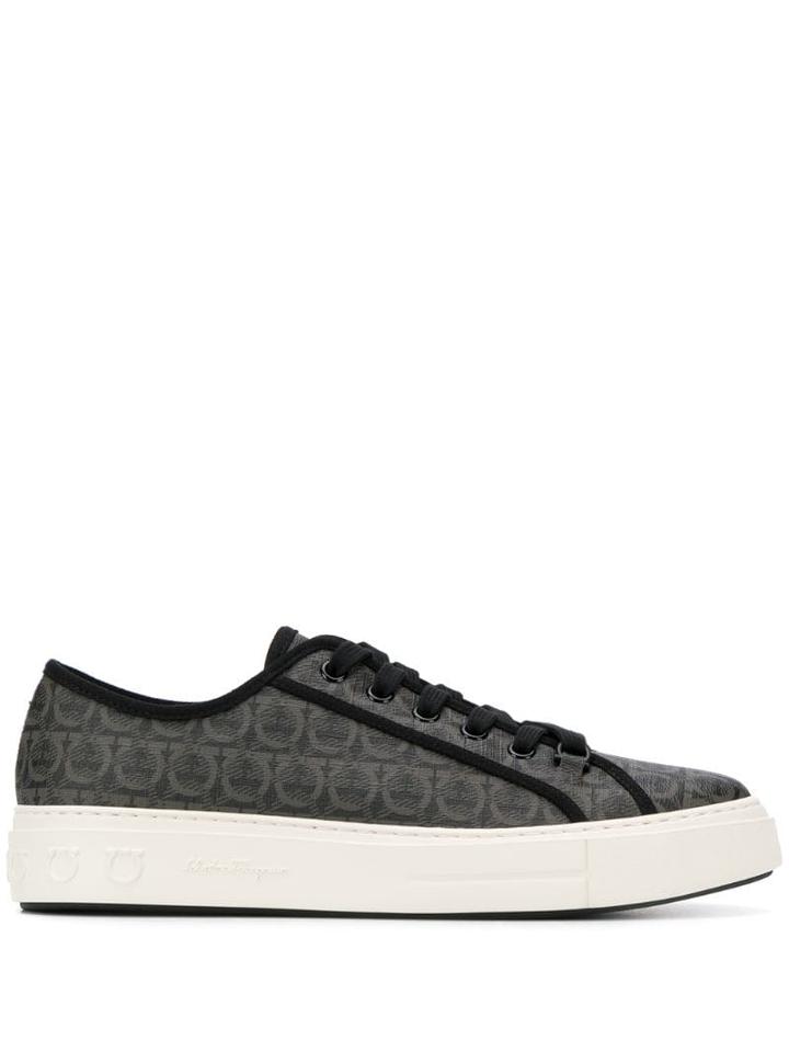 Salvatore Ferragamo Embossed Sneakers - Grey