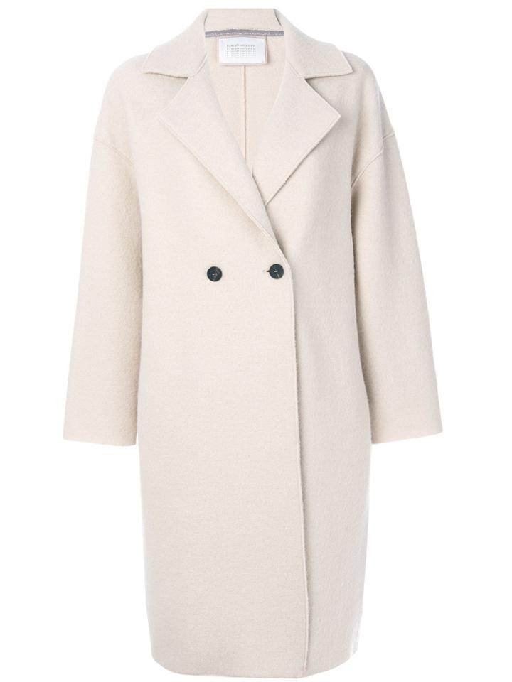 Harris Wharf London Double Breasted Coat - Nude & Neutrals
