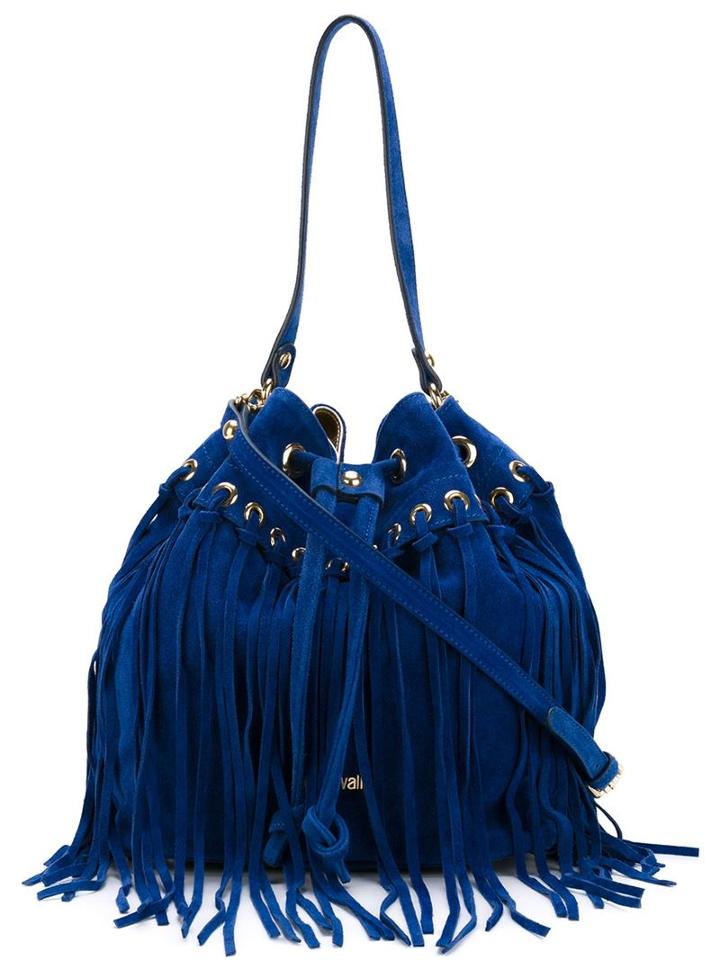 Just Cavalli Fringed Bucket Tote
