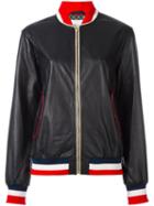 Michel Klein Bomber Jacket, Women's, Size: 36, Blue, Leather