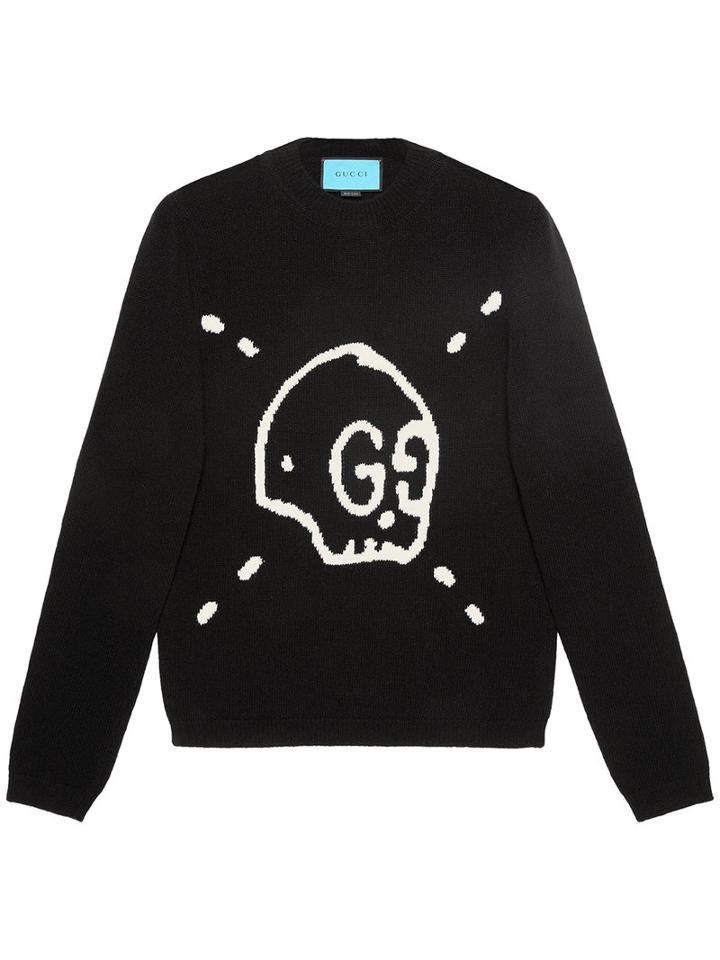 Gucci - Guccighost Wool Knit Top - Men - Wool - L, Black, Wool