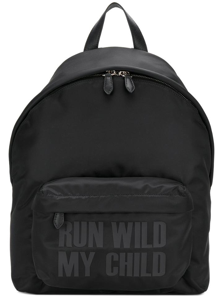 Givenchy Slogan Print Backpack - Black