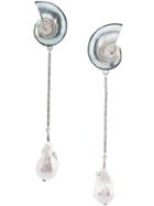 Sophie Buhai Shell And Pearl Drop Earrings - Silver