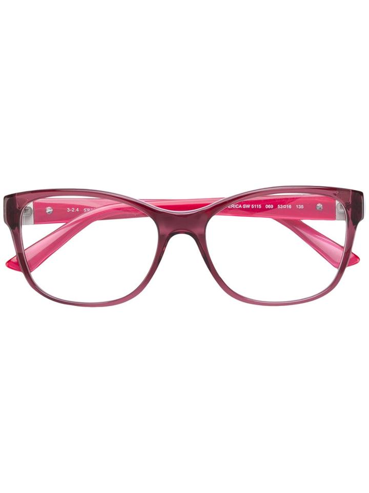 Swarovski Eyewear Rectangular Glasses - Pink