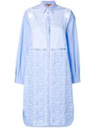 Ermanno Scervino Broderie Anglaise Tunic Shirt - Blue