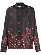 Etro Printed Long Sleeve Shirt - Black