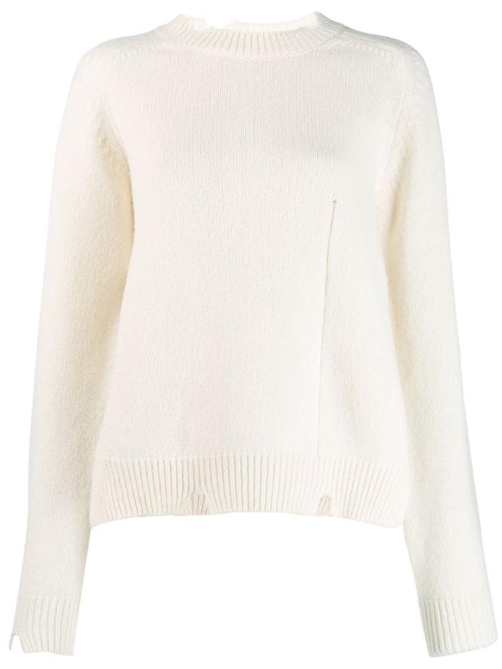 Maison Margiela Destroyed Jumper - White